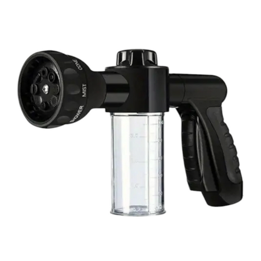 Sproeikop met shampooreservoir